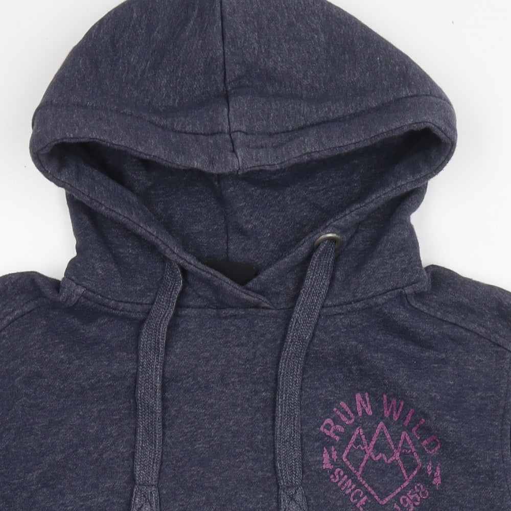 TOG24 Womens Blue Cotton Pullover Hoodie Size 12 Pullover - Run Wild