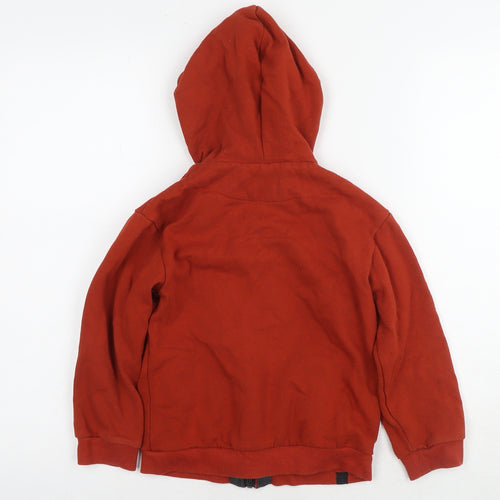 Mayoral Boys Brown Cotton Full Zip Hoodie Size 6 Years Zip - Logo