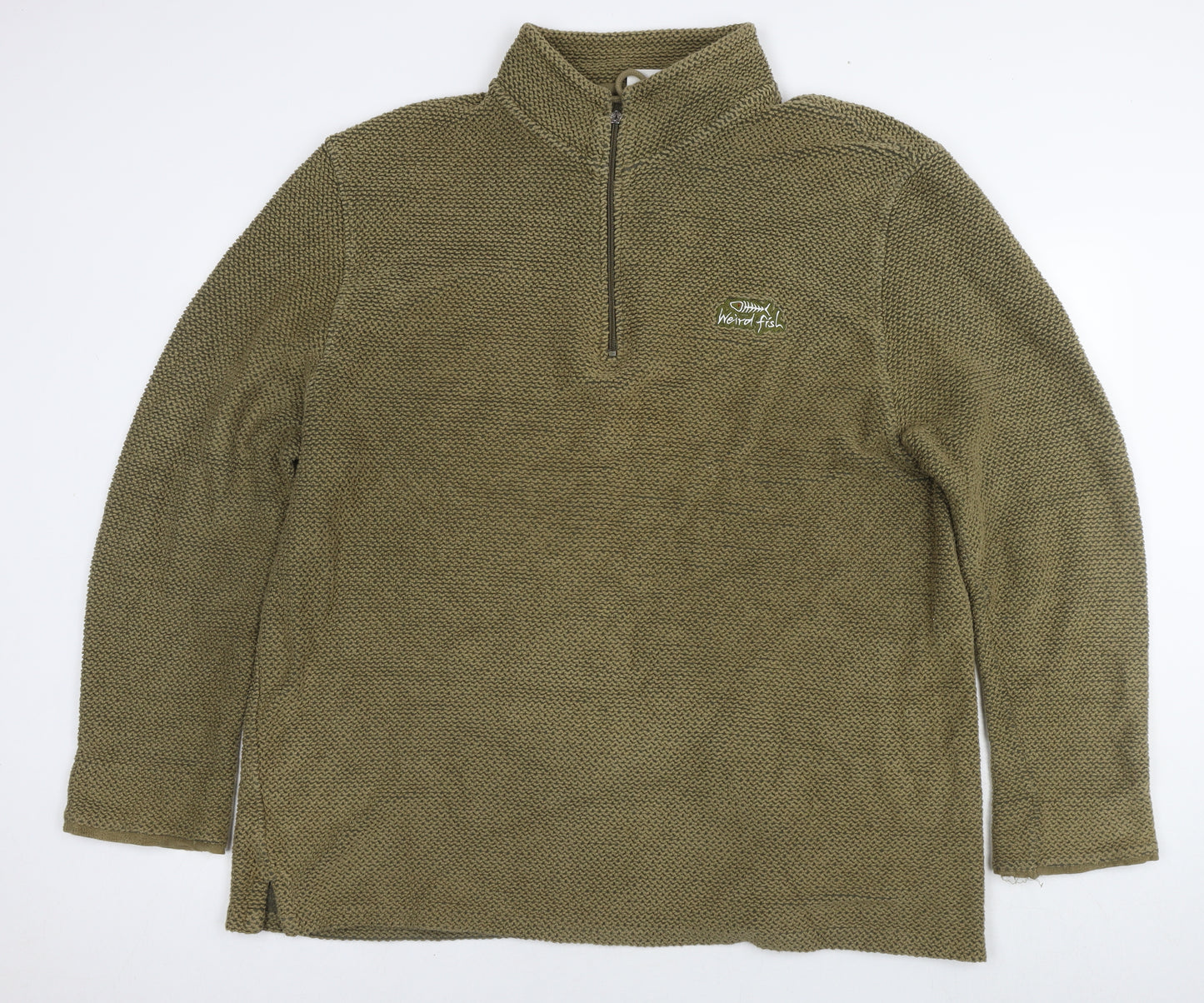 Weird Fish Mens Green Cotton Pullover Sweatshirt Size 3XL