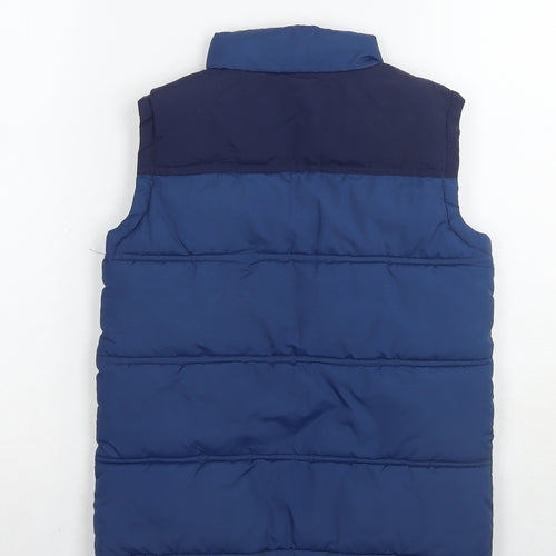 Peter Storm Boys Blue Gilet Waistcoat Size 7-8 Years Zip