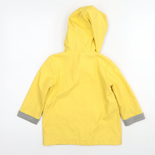 Disney Boys Yellow Rain Coat Jacket Size 3 Years Zip - Lightning McQueen