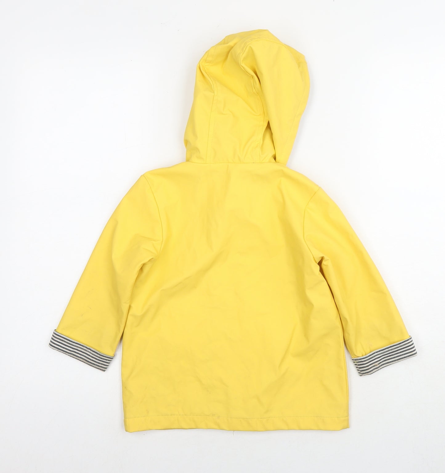 Disney Boys Yellow Rain Coat Jacket Size 3 Years Zip - Lightning McQueen