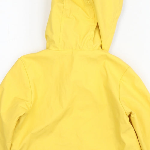 Disney Boys Yellow Rain Coat Jacket Size 3 Years Zip - Lightning McQueen