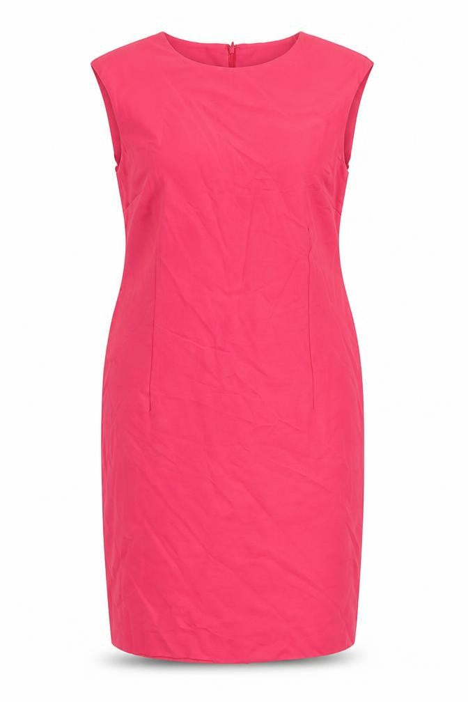 Definitions Womens Pink Viscose Pencil Dress Size 20 Boat Neck Zip