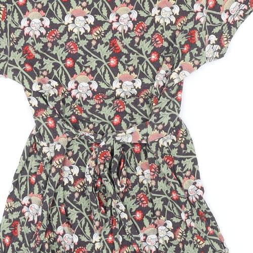 Joe Browns Womens Multicoloured Floral Viscose Mini Size 10 V-Neck