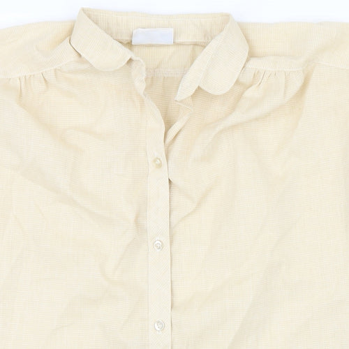 Koret Womens White Camouflage Polyester Blend Tunic Blouse Size M Collared