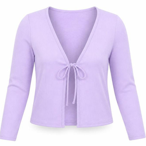 H&M Womens Purple V-Neck Polyester Cardigan Jumper Size S