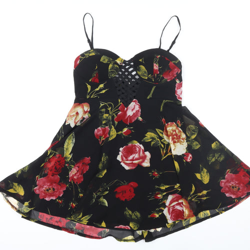 New Look Womens Multicoloured Floral Polyester Camisole Blouse Size 10 Sweetheart
