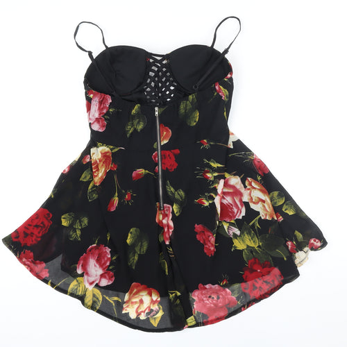 New Look Womens Multicoloured Floral Polyester Camisole Blouse Size 10 Sweetheart