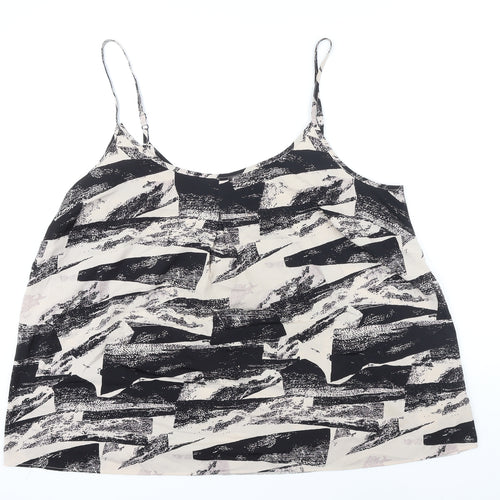 Capsule Womens Multicoloured Geometric Polyester Camisole Blouse Size 20 Boat Neck