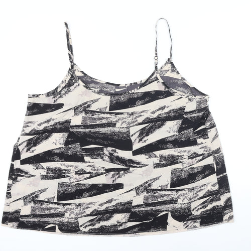Capsule Womens Multicoloured Geometric Polyester Camisole Blouse Size 20 Boat Neck