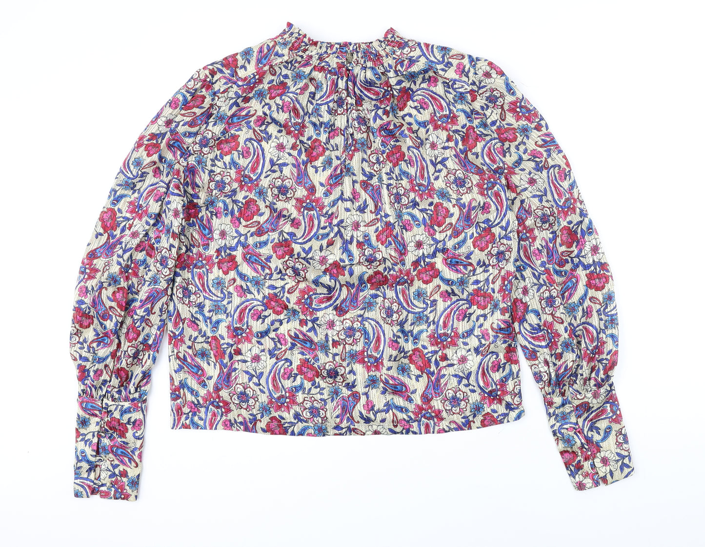 MNG Womens Multicoloured Floral Polyester Tunic Blouse Size S Collared