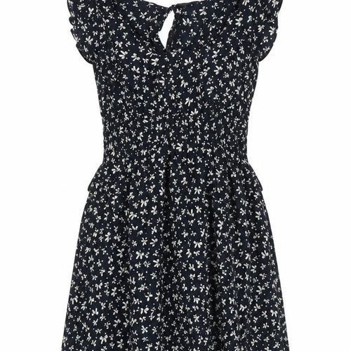 Dorothy Perkins Womens Black Geometric Viscose Mini Size 8 Boat Neck
