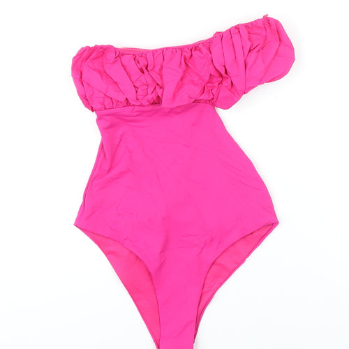 Zara Womens Pink Polyester One Piece Size S