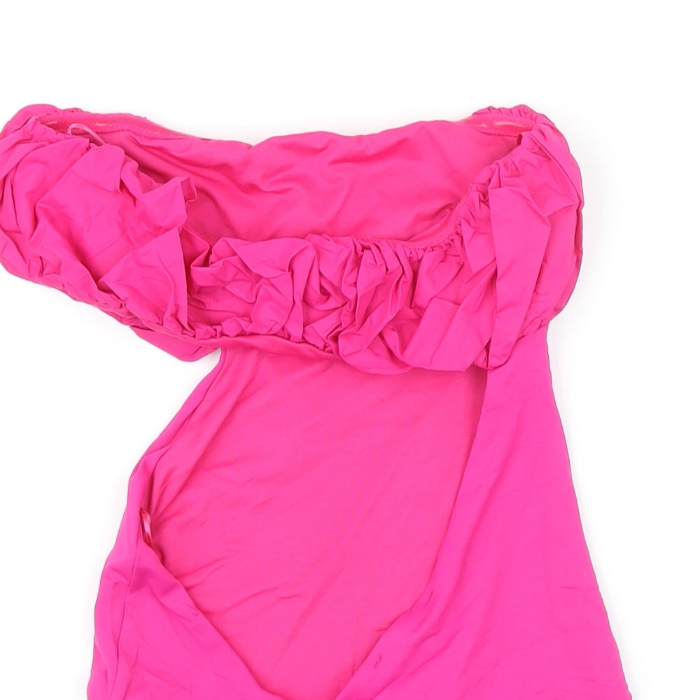 Zara Womens Pink Polyester One Piece Size S