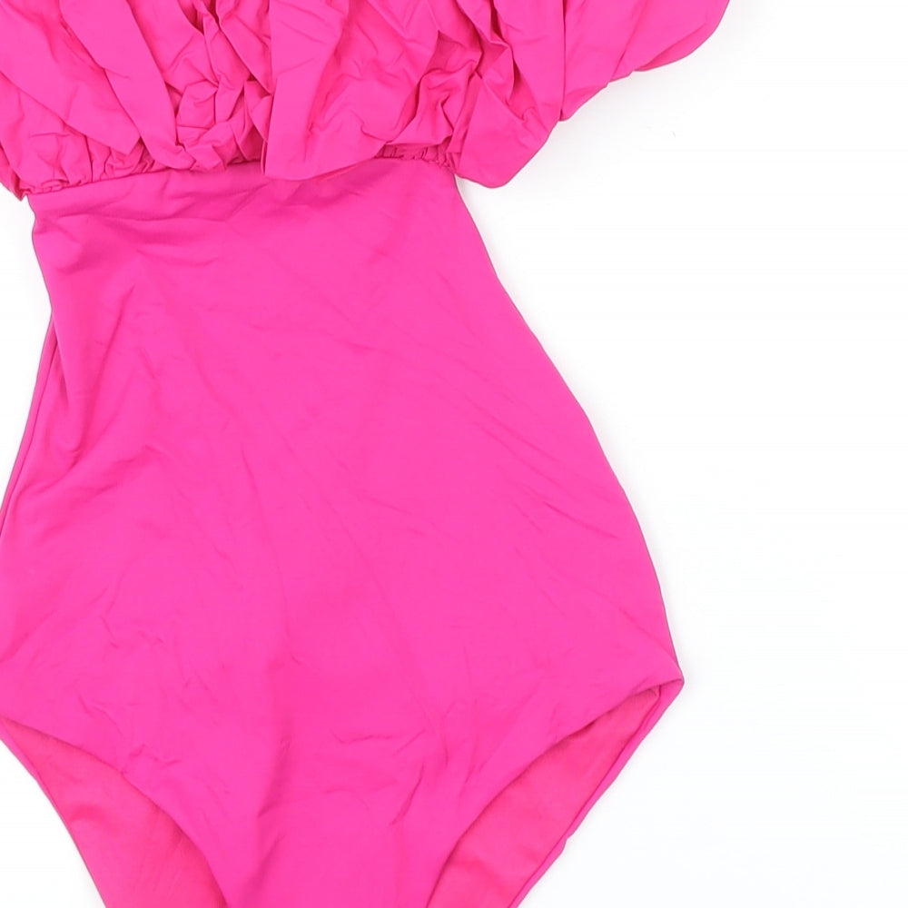 Zara Womens Pink Polyester One Piece Size S