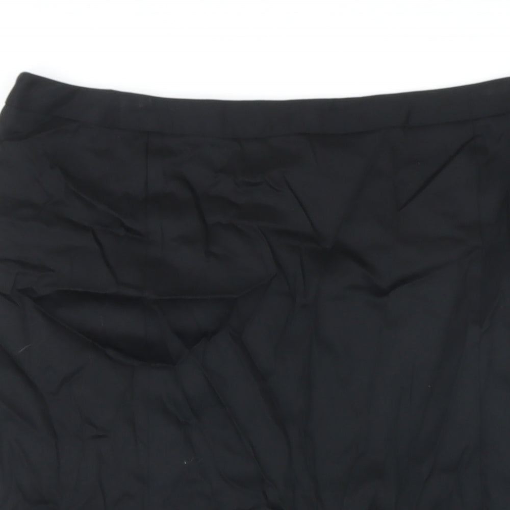 Joe Browns Womens Black Cotton Straight & Pencil Skirt Size 18 Zip