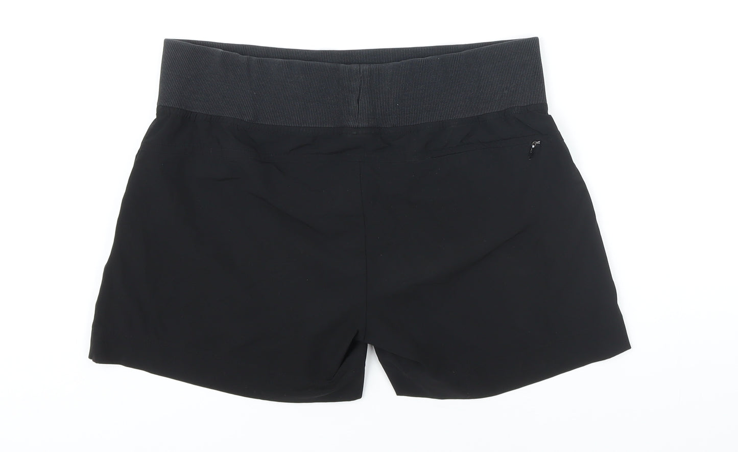 Calmia Womens Black Polyester Basic Shorts Size L Regular - Pockets