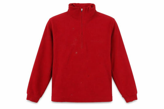Front view of F.LLI Campagnolo men’s red polyester pullover sweatshirt, size S