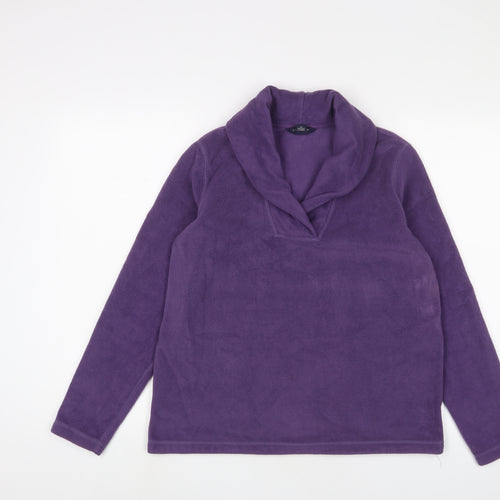 Landsend Womens Purple Polyester Pullover Sweatshirt Size M Pullover