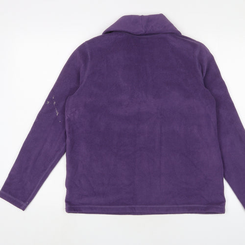 Landsend Womens Purple Polyester Pullover Sweatshirt Size M Pullover