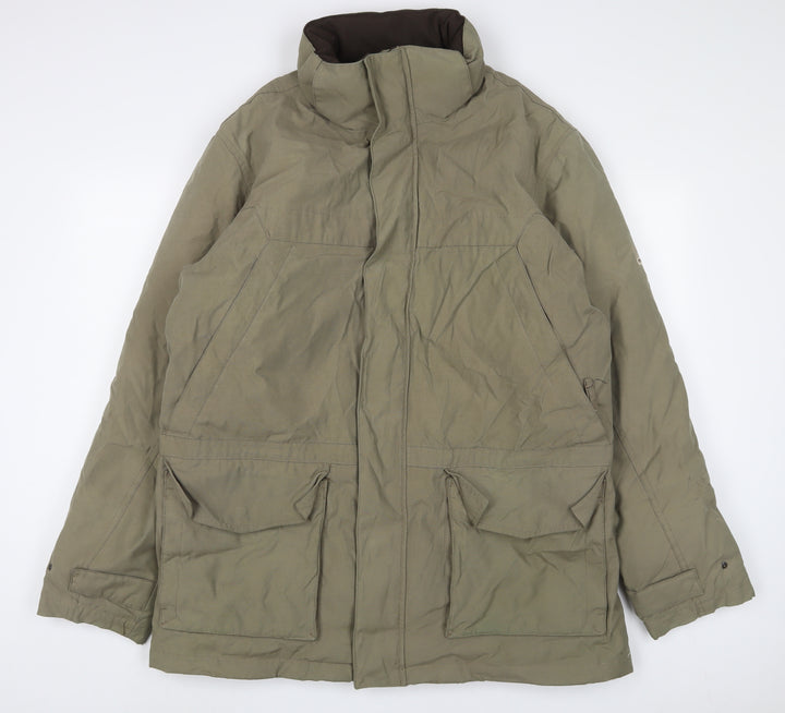 Debenhams Mens Green Jacket Coat Size L Zip