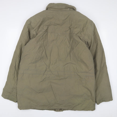 Debenhams Mens Green Jacket Coat Size L Zip