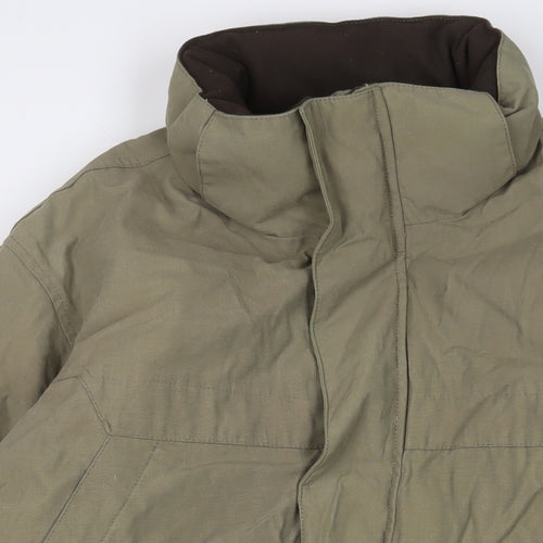 Debenhams Mens Green Jacket Coat Size L Zip