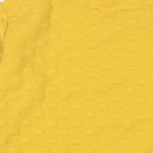 Louche Womens Yellow Polyester Pullover Sweatshirt Size 14 Pullover