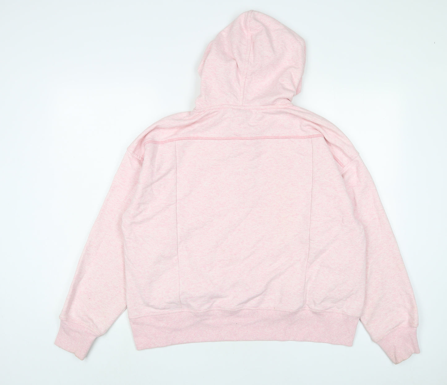 Oliver Bonas Womens Pink Cotton Pullover Hoodie Size 10 Pullover