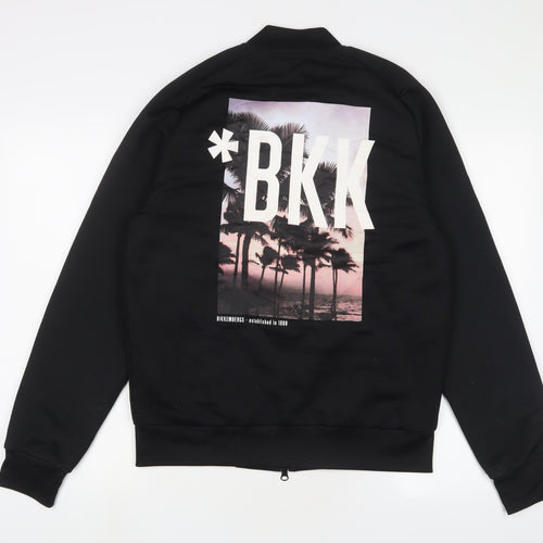 Bikkembergs Mens Black Polyester Full Zip Sweatshirt Size M