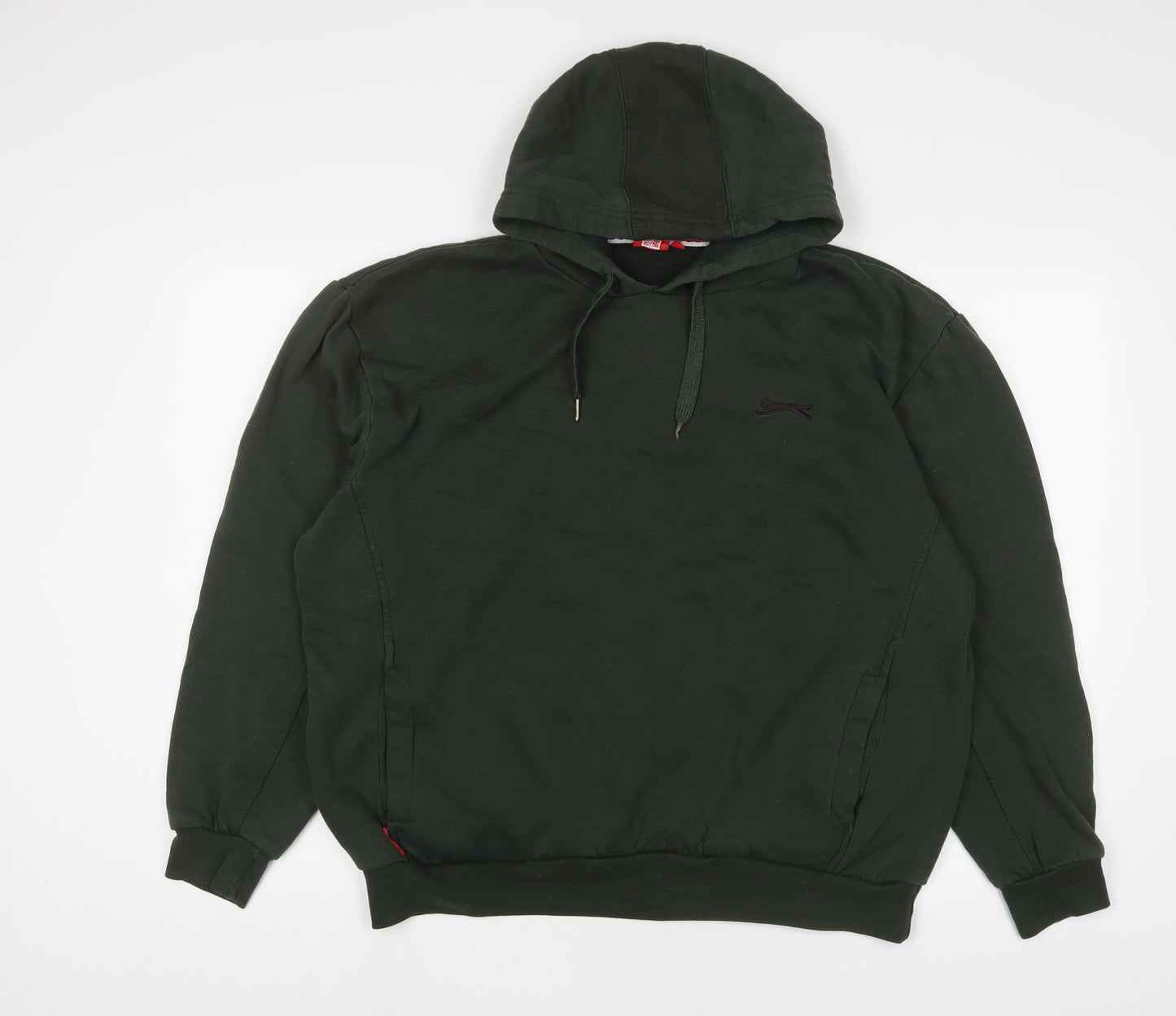 Slazenger Mens Green Cotton Pullover Hoodie Size XL