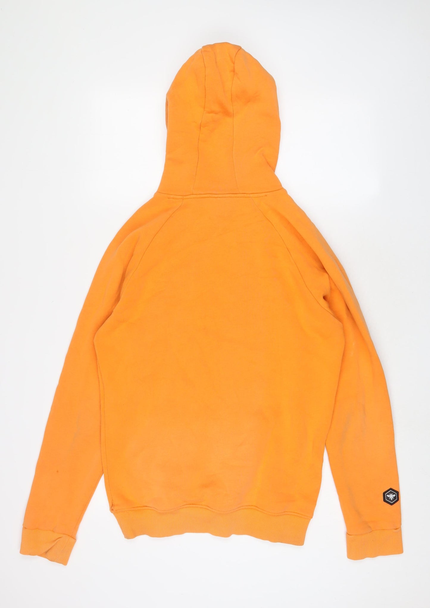 BEE INSPIRED Womens Orange Cotton Pullover Hoodie Size M Pullover