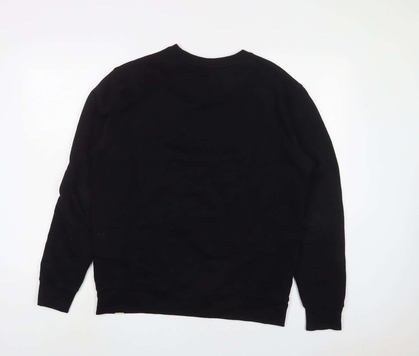 Pull&Bear Mens Black Cotton Pullover Sweatshirt Size M