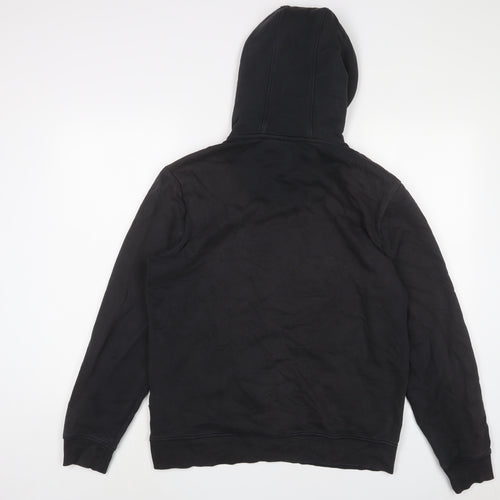Napapijri Mens Blue Cotton Pullover Hoodie Size L - Logo, Embroidered