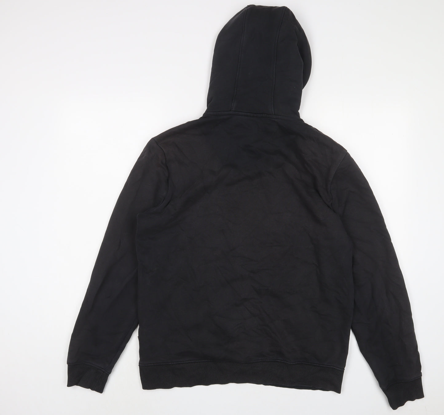 Napapijri Mens Blue Cotton Pullover Hoodie Size L - Logo, Embroidered