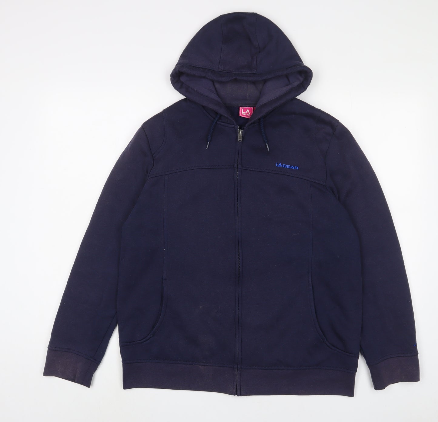 LA Gear Womens Blue Cotton Full Zip Hoodie Size 18 Zip