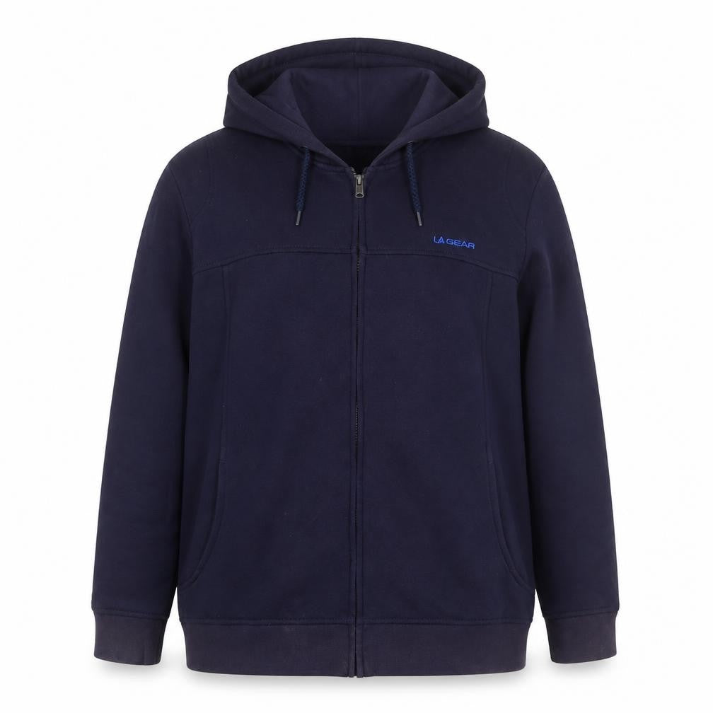 LA Gear Womens Blue Cotton Full Zip Hoodie Size 18 Zip
