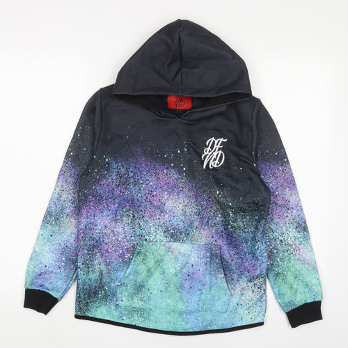 DFND Boys Blue Polyester Pullover Hoodie Size 13-14 Years Zip