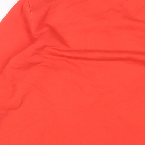 Lands' End Womens Orange Cotton Pullover Sweatshirt Size 10 Pullover