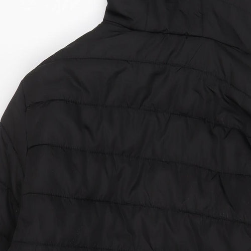 Avant Garde Mens Black Puffer Jacket Jacket Size L Zip