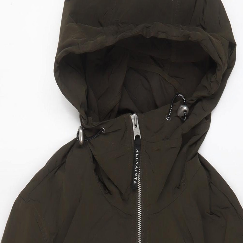 AllSaints Mens Green Jacket Size S Zip - Zip Pockets