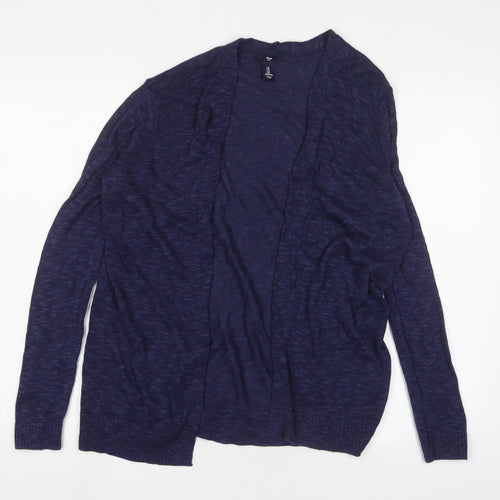 Gap Womens Blue V-Neck Cotton Cardigan Jumper Size M - Open