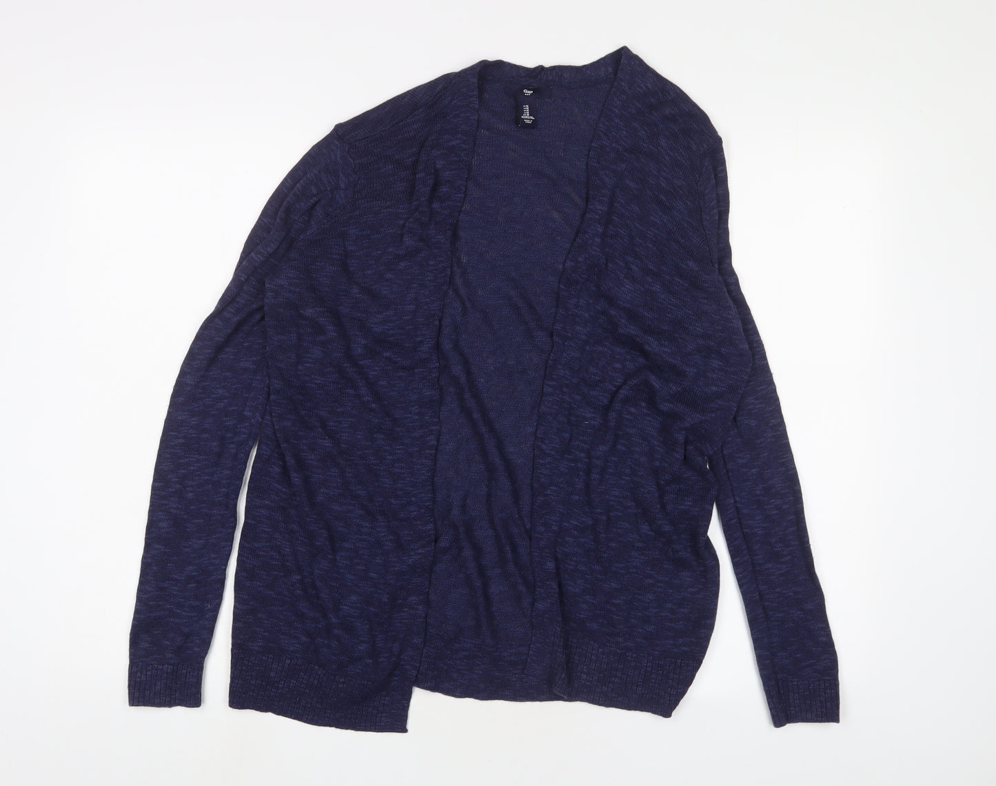 Gap Womens Blue V-Neck Cotton Cardigan Jumper Size M - Open