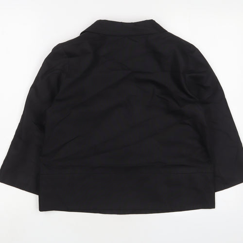 Anna Molinari Womens Black Jacket Blazer Size 14 Button