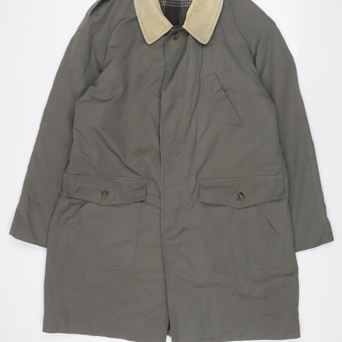 C&A Mens Green Jacket Coat Size L Button