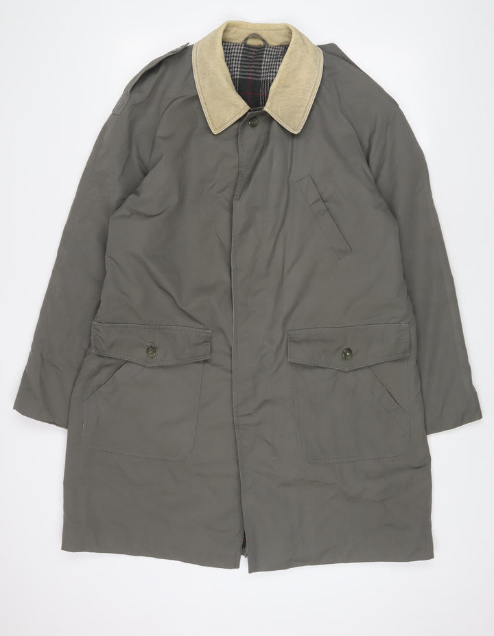 C&A Mens Green Jacket Coat Size L Button