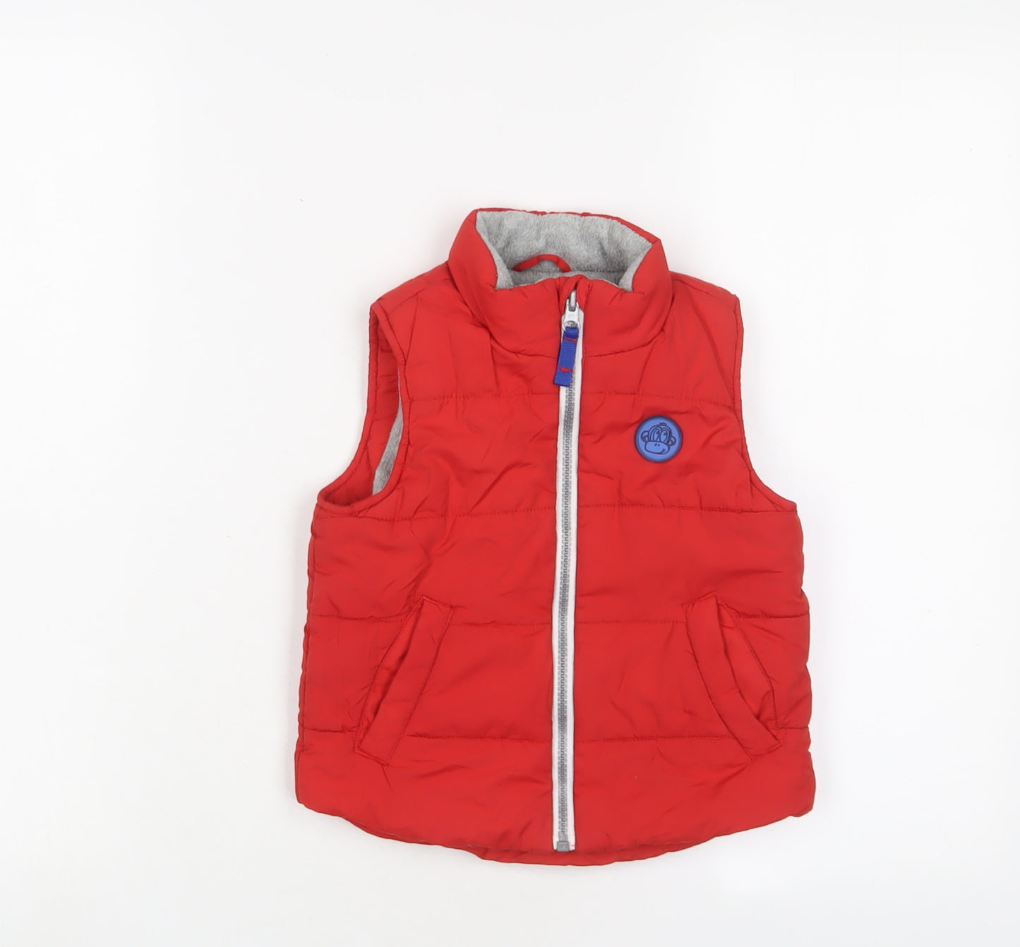 Blue Zoo Boys Red Gilet Jacket Size 2-3 Years Zip