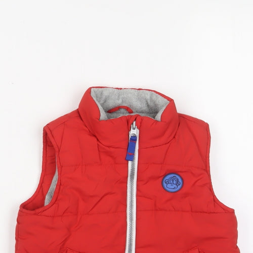 Blue Zoo Boys Red Gilet Jacket Size 2-3 Years Zip