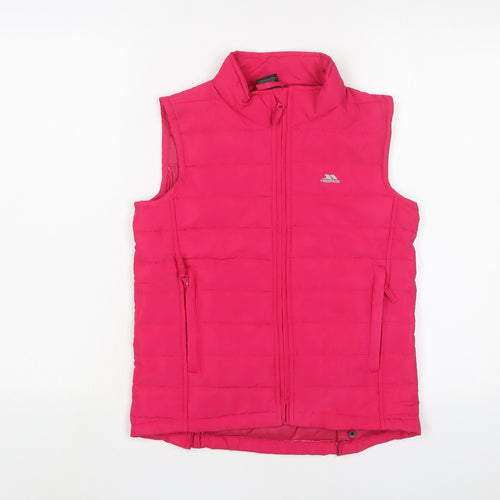 Trespass Girls Pink Gilet Jacket Size 11-12 Years Zip - Zip Pockets